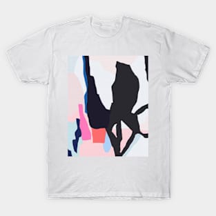 Abstract print, Red, Grey, Black, Blue, Pink, Modern art, Wall decor T-Shirt